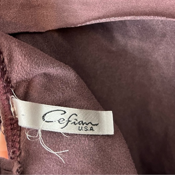 Cefian Faux Suede Cowl Neck Dress Sz M - Picture 6 of 6